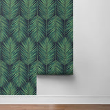 NW43204 tropic palm peel and stick wallpaper roll from NextWall