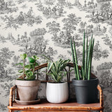 NW43300 Chateau toile peel and stick wallpaper decor from NextWall