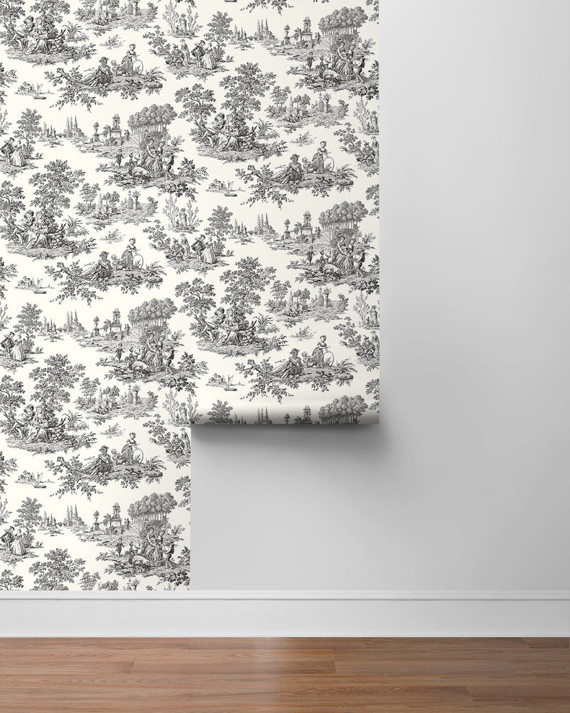 NW43300 Chateau toile peel and stick wallpaper roll from NextWall