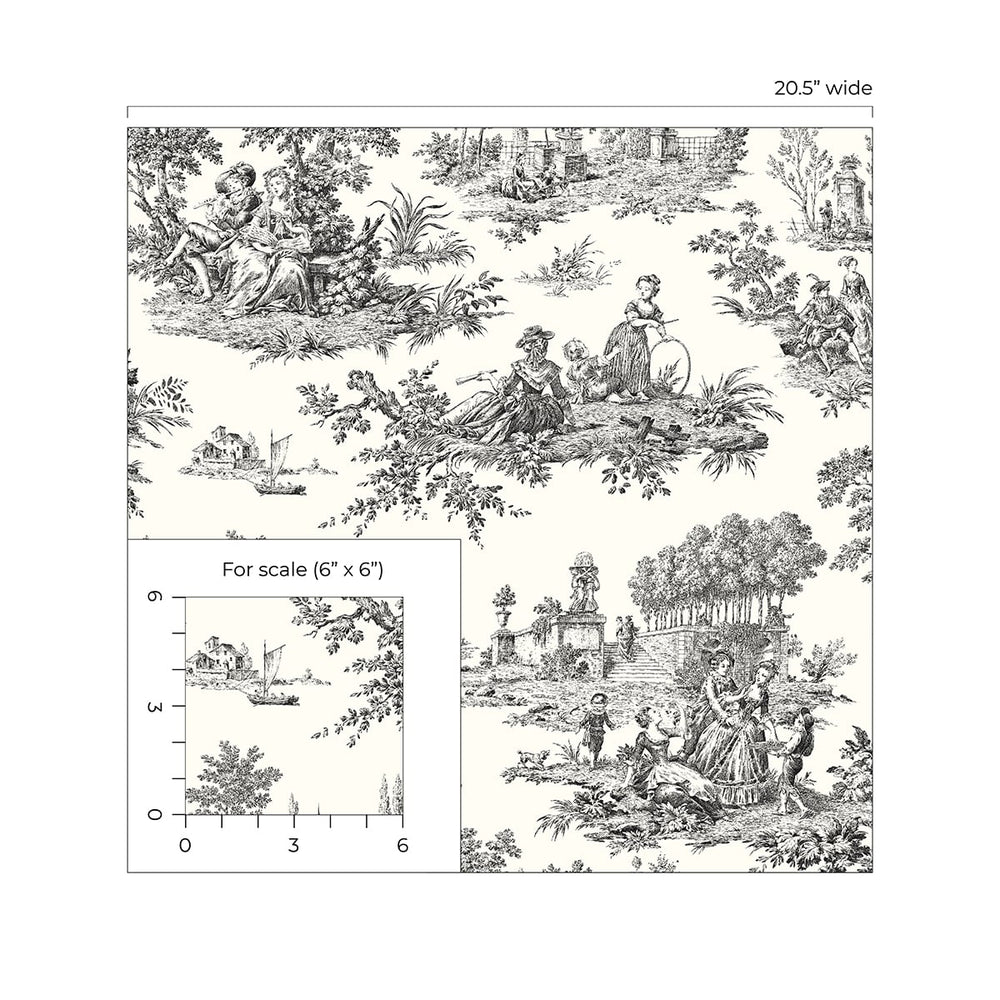 
                  
                    NW43300 Chateau toile peel and stick wallpaper black from NextWall
                  
                