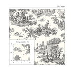 NW43300 Chateau toile peel and stick wallpaper black from NextWall