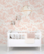 NW43301 Chateau toile peel and stick wallpaper nursery from NextWall