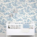 NW43302 Chateau toile peel and stick wallpaper nursery from NextWall