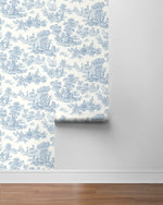 NW43302 Chateau toile peel and stick wallpaper roll from NextWall