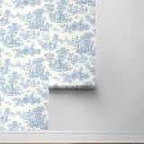 NW43302 Chateau toile peel and stick wallpaper roll from NextWall