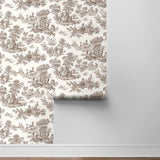 NW43307 Chateau toile peel and stick wallpaper roll from NextWall