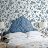 Chinoiserie peel and stick wallpaper bedroom NW43402 self adhesive from NextWall
