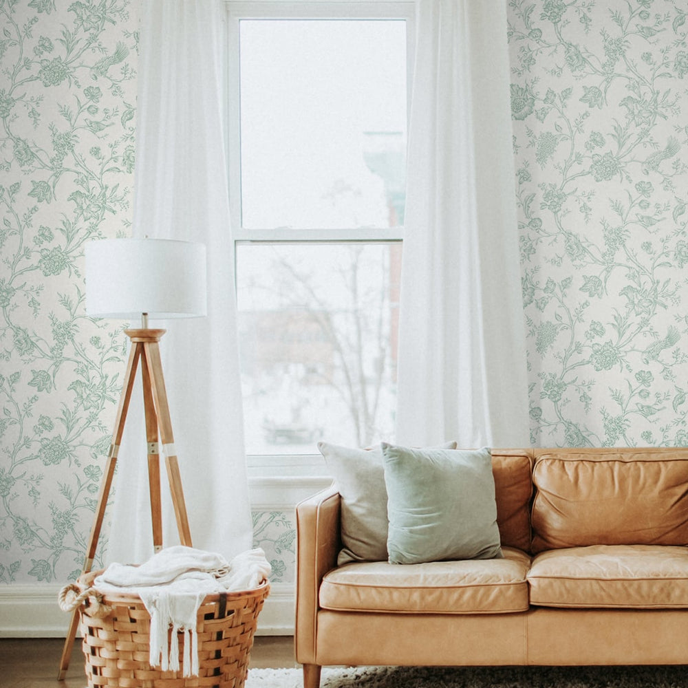 
                  
                    Chinoiserie peel and stick wallpaper living room NW43404 self adhesive from NextWall
                  
                