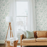 Chinoiserie peel and stick wallpaper living room NW43404 self adhesive from NextWall
