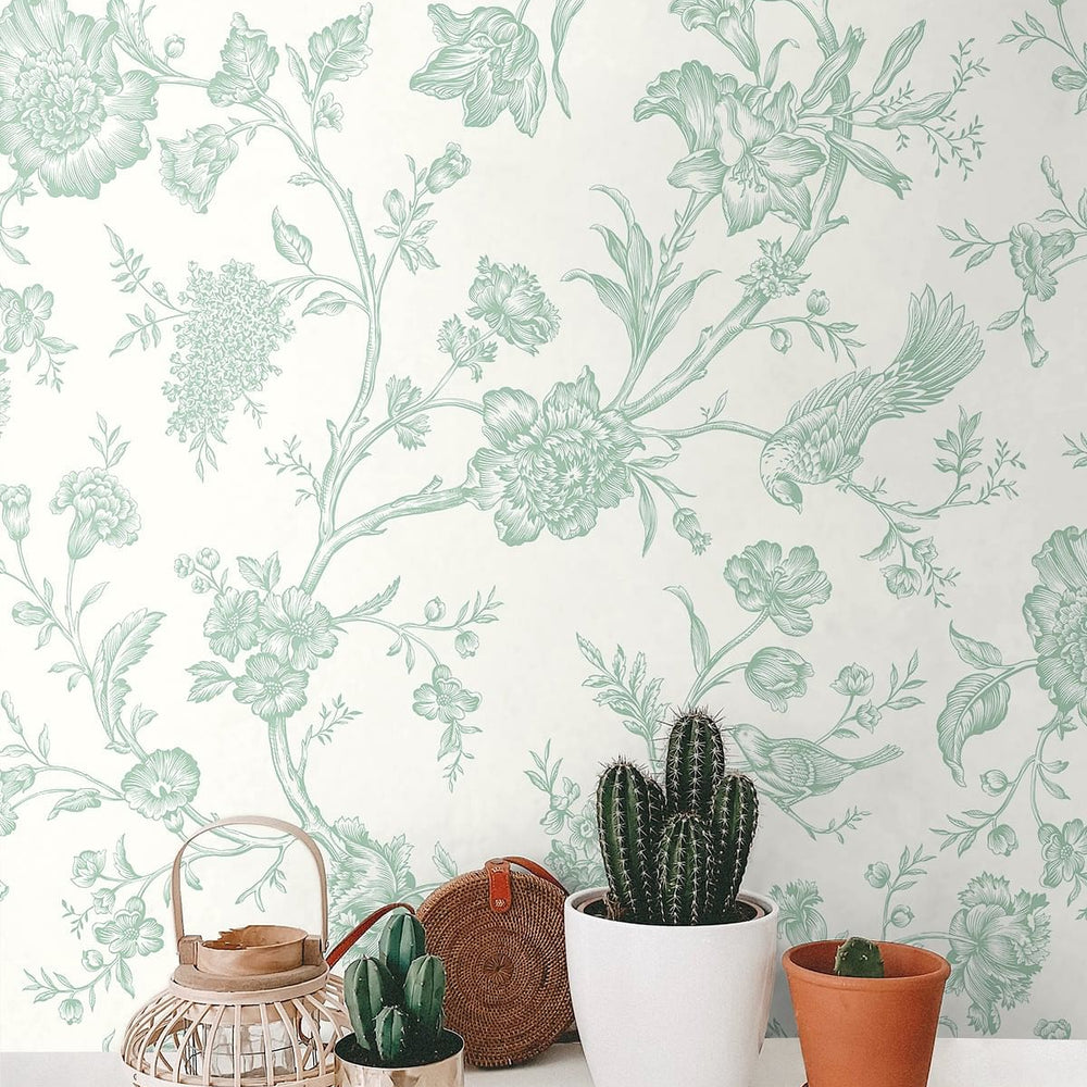 
                  
                    Chinoiserie peel and stick wallpaper decor NW43404 self adhesive from NextWall
                  
                