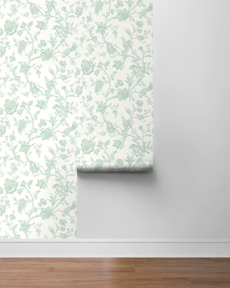 Chinoiserie peel and stick wallpaper roll NW43404 self adhesive from NextWall