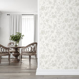 Chinoiserie peel and stick wallpaper dining room NW43405 self adhesive from NextWall