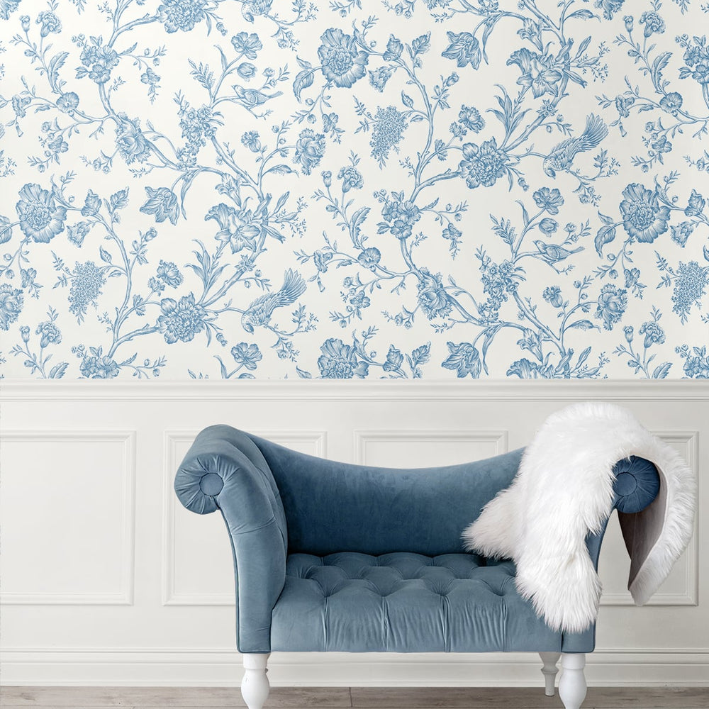 
                  
                    Chinoiserie peel and stick wallpaper living room NW43412 self adhesive from NextWall
                  
                