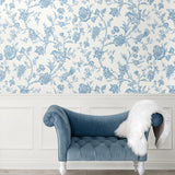 Chinoiserie peel and stick wallpaper living room NW43412 self adhesive from NextWall