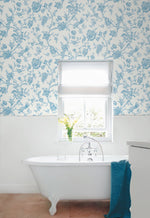 Chinoiserie peel and stick wallpaper bathroom NW43412 self adhesive from NextWall