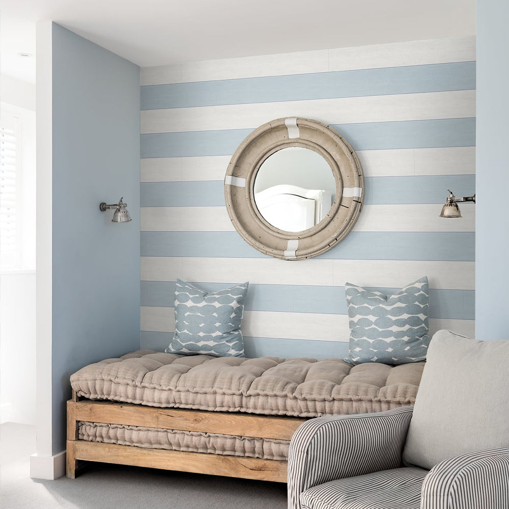
                  
                    Shiplap peel and stick wallpaper living room NW43502 from NextWall
                  
                