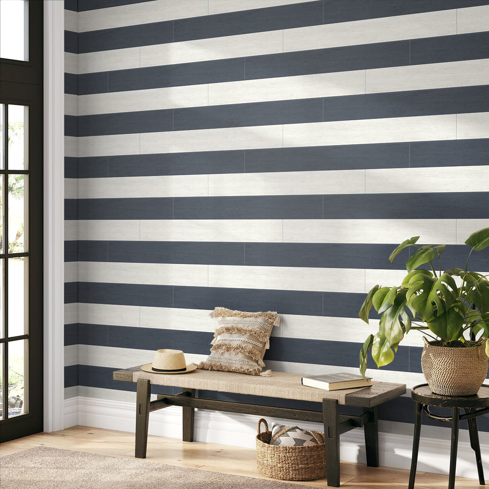 
                  
                    Shiplap peel and stick wallpaper entryway NW43512 from NextWall
                  
                