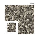 Leaf peel and stick wallpaper NW43600 scale Acanthus Trail from NextWall