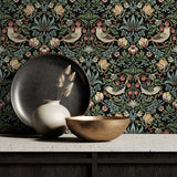 NW43700 Aves Garden peel and stick wallpaper kitchen from NextWall