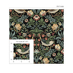 NW43700 Aves Garden peel and stick wallpaper scale from NextWall