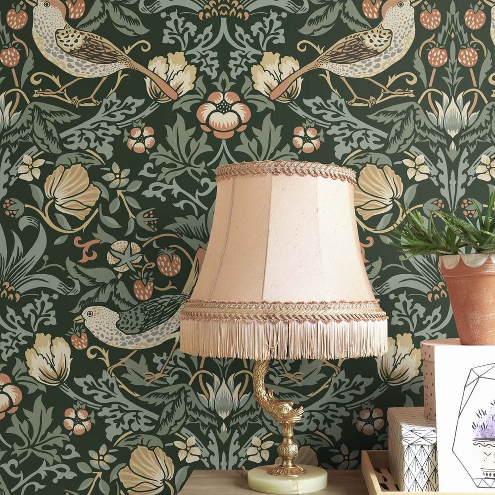
                  
                    NW43704 Aves Garden peel and stick wallpaper accent from NextWall
                  
                