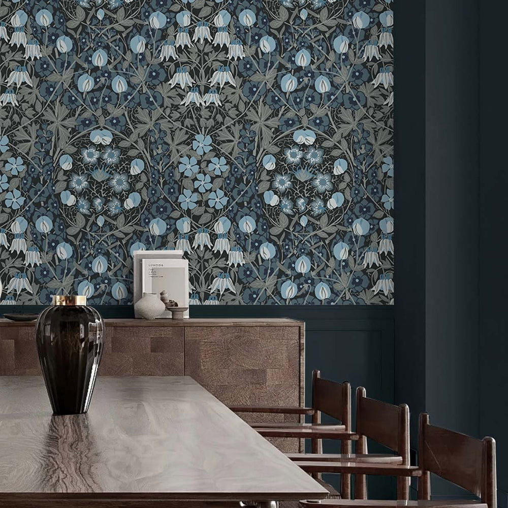 
                  
                    Vintage peel and stick wallpaper floral dining room NW43802 from NextWall
                  
                
