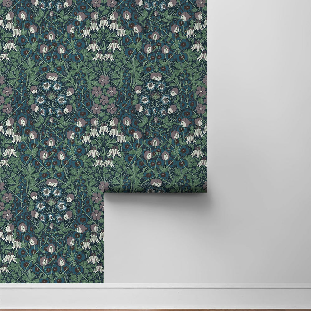 
                  
                    Vintage peel and stick wallpaper floral roll NW43804 from NextWall
                  
                
