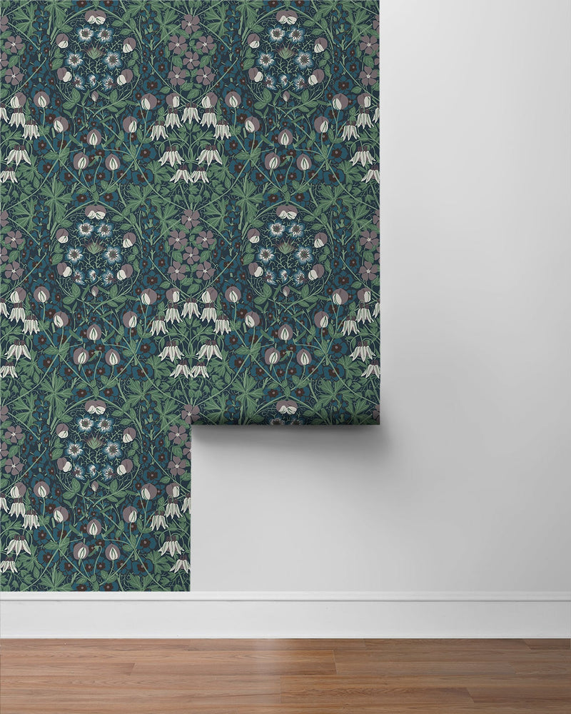 Vintage peel and stick wallpaper floral roll NW43804 from NextWall