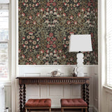 Vintage peel and stick wallpaper floral entryway NW43806 from NextWall