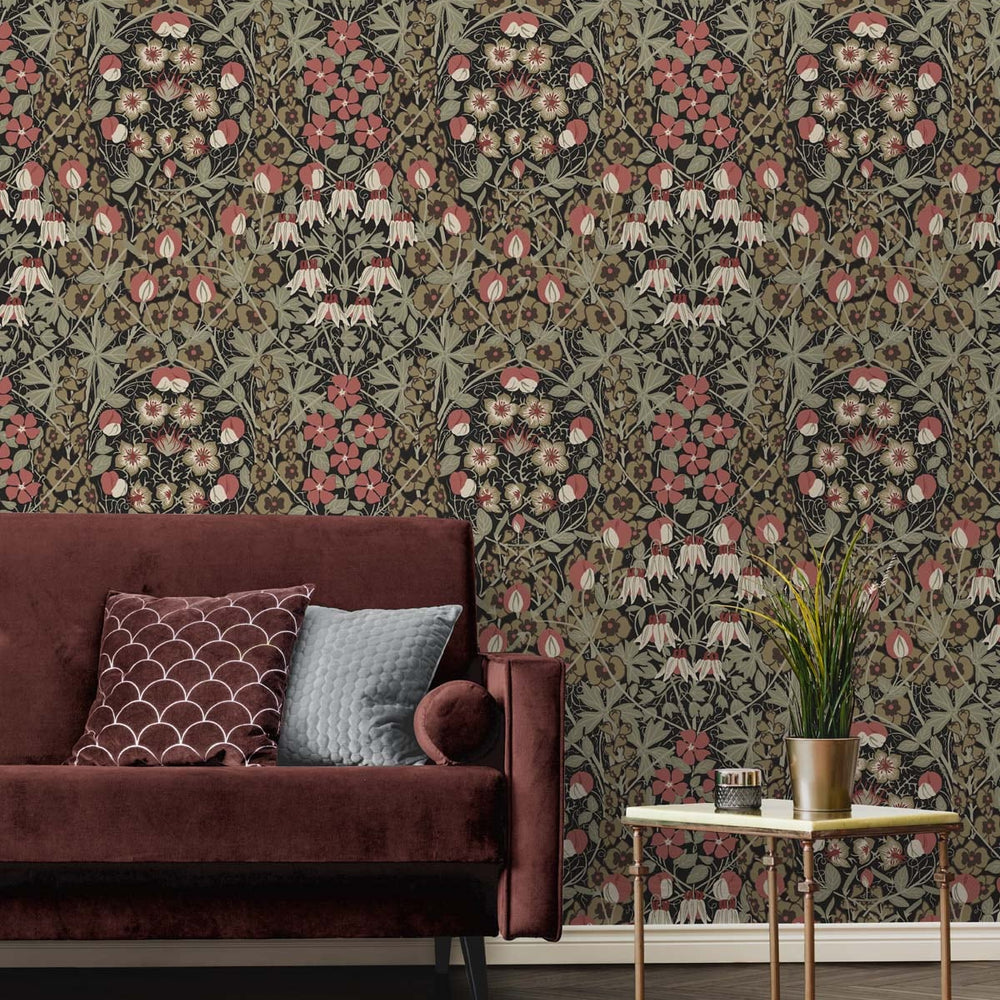 
                  
                    Vintage peel and stick wallpaper floral living room NW43806 from NextWall
                  
                