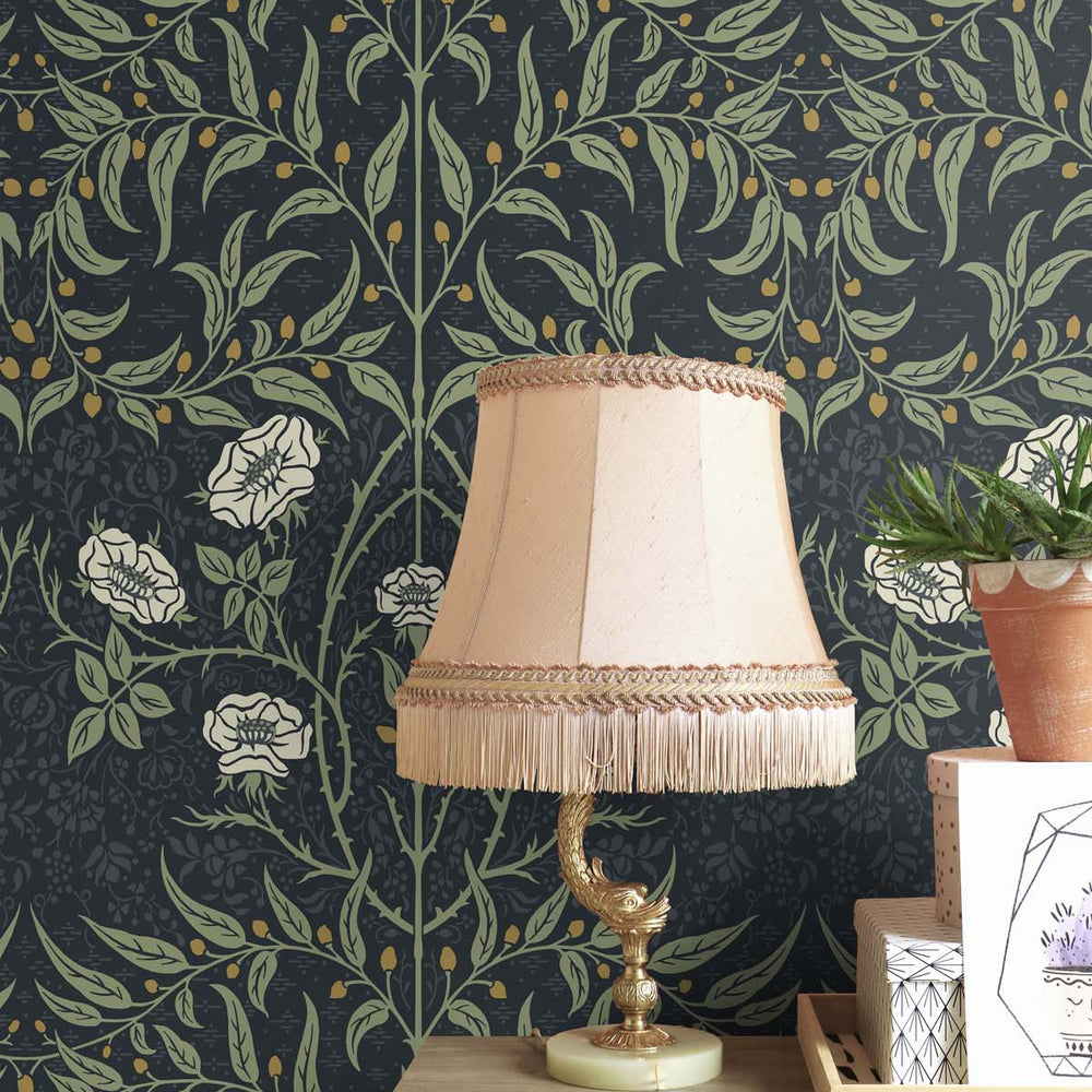 
                  
                    Vintage floral peel and stick NW43902 Stenciled Floral removable wallpaper victorian from NextWall
                  
                