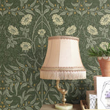 Vintage floral peel and stick NW43904 Stenciled Floral removable wallpaper victorian from NextWall