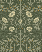 Vintage floral peel and stick NW43904 Stenciled Floral removable wallpaper from NextWall
