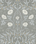 Vintage floral peel and stick NW43908 Stenciled Floral removable wallpaper from NextWall