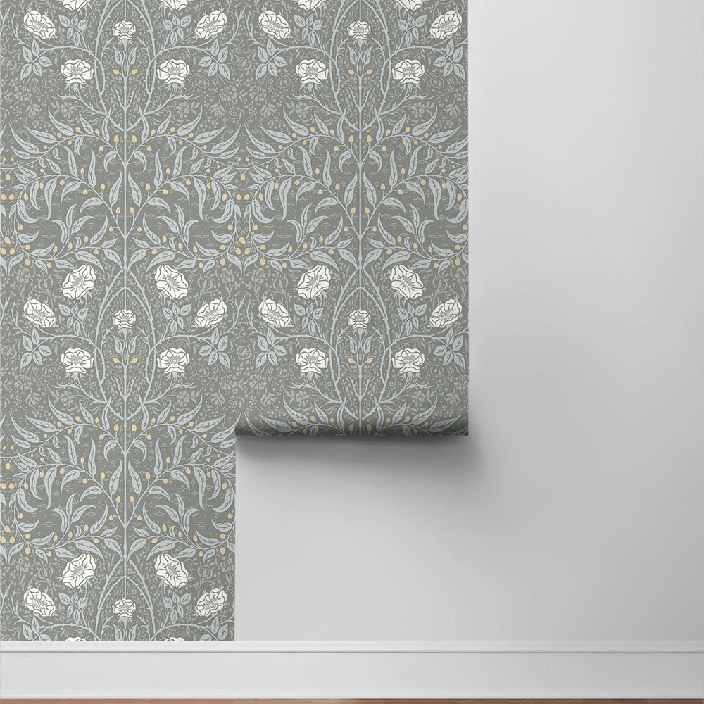 
                  
                    Vintage floral peel and stick NW43908 Stenciled Floral removable wallpaper roll from NextWall
                  
                