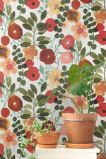 NW44001 garden dance floral peel and stick wallpaper decor from NextWall