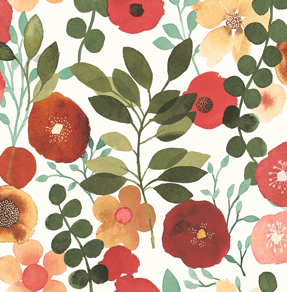 NW44001 garden dance floral peel and stick wallpaper from NextWall