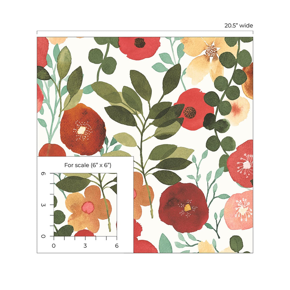 
                  
                    NW44001 garden dance floral peel and stick wallpaper scale from NextWall
                  
                