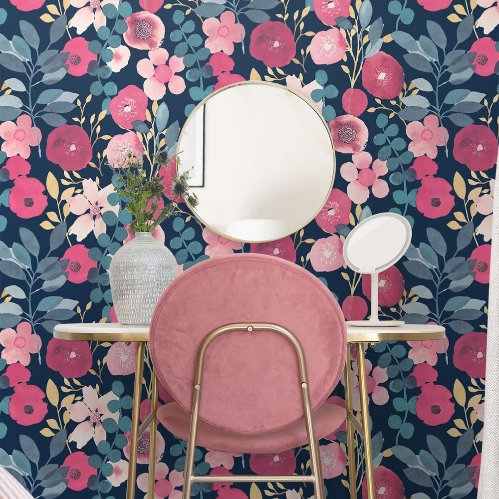 
                  
                    NW44002 garden dance floral peel and stick wallpaper bedroom from NextWall
                  
                