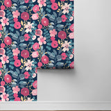 NW44002 garden dance floral peel and stick wallpaper roll from NextWall