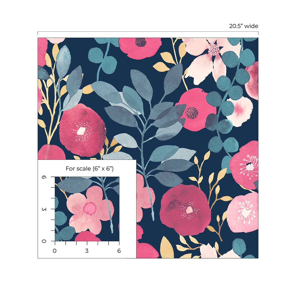 
                  
                    NW44002 garden dance floral peel and stick wallpaper scale from NextWall
                  
                