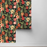 NW44005 garden dance floral peel and stick wallpaper roll from NextWall