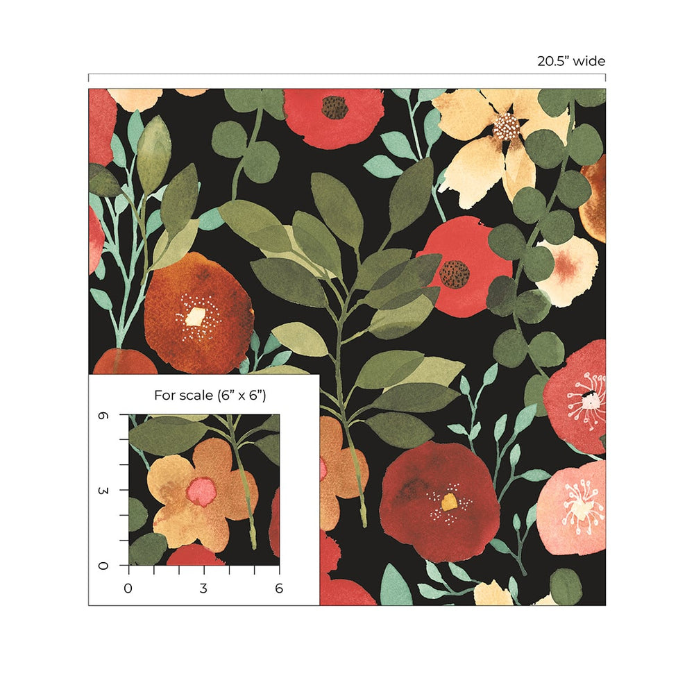 
                  
                    NW44005 garden dance floral peel and stick wallpaper scale from NextWall
                  
                