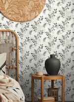 Botanical peel and stick wallpaper bedroom NW44105 from NextWall