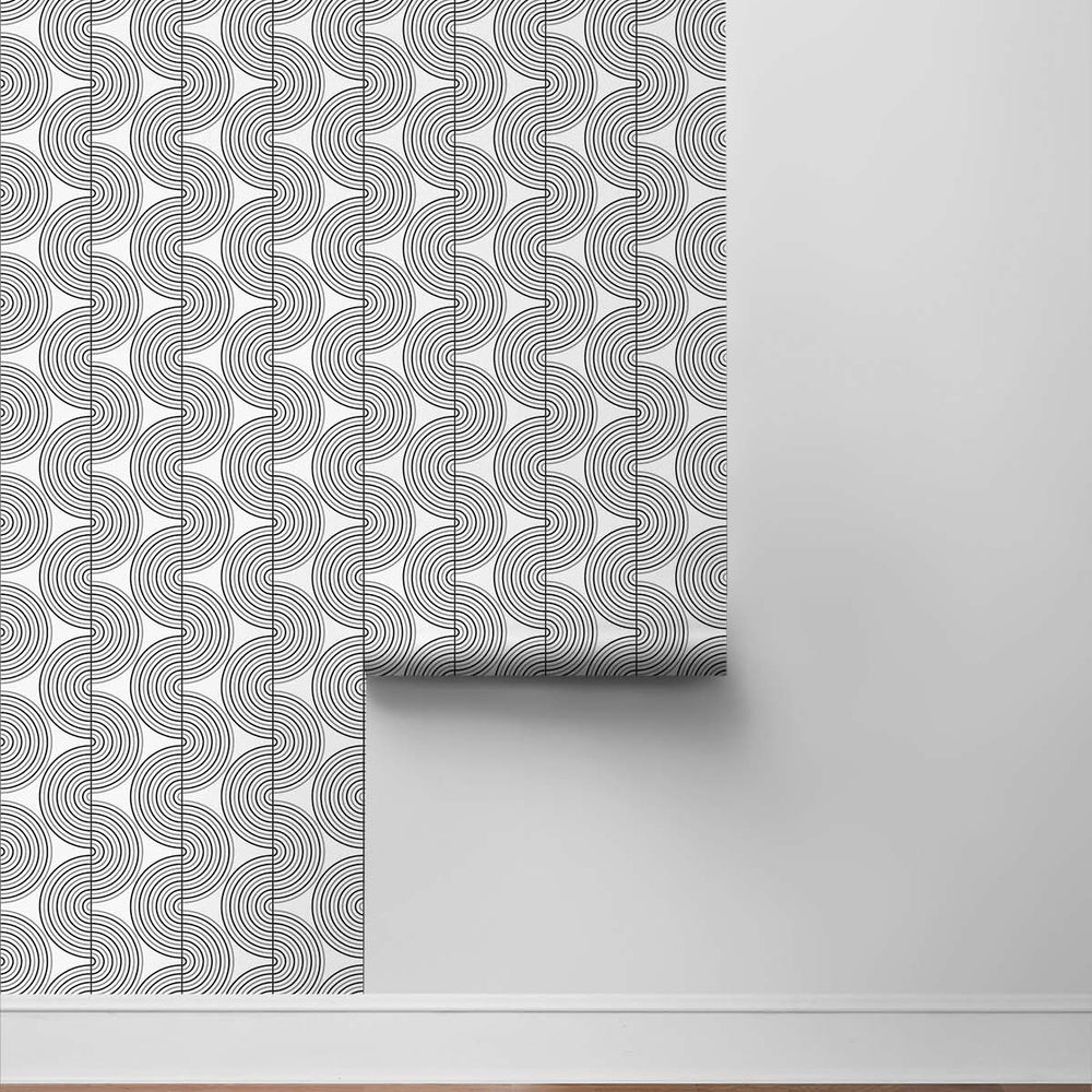 
                  
                    Retro peel and stick geometric wallpaper roll NW44200 from NextWall
                  
                