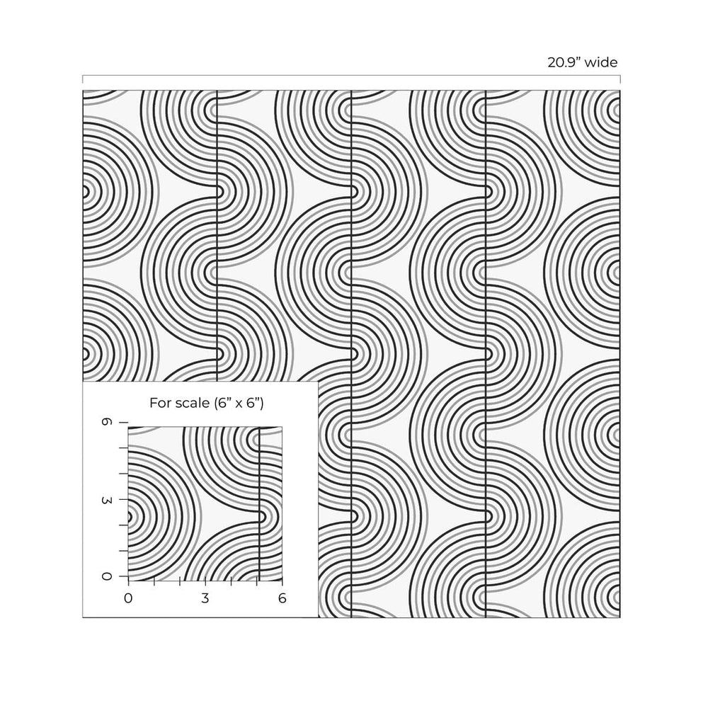
                  
                    Retro peel and stick geometric wallpaper scale NW44200 from NextWall
                  
                