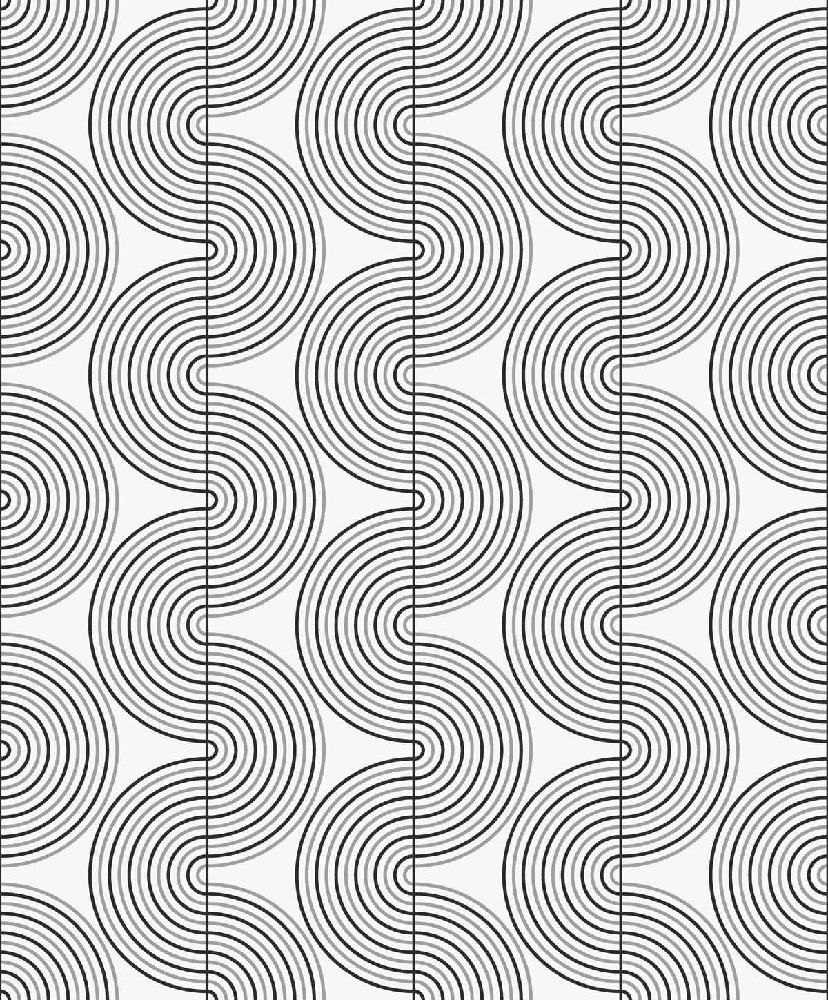 Retro peel and stick geometric wallpaper NW44200 from NextWall