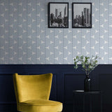 Retro peel and stick geometric wallpaper entryway NW44202 from NextWall