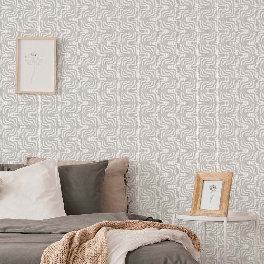 
                  
                    Retro peel and stick geometric wallpaper bedroom NW44205 from NextWall
                  
                