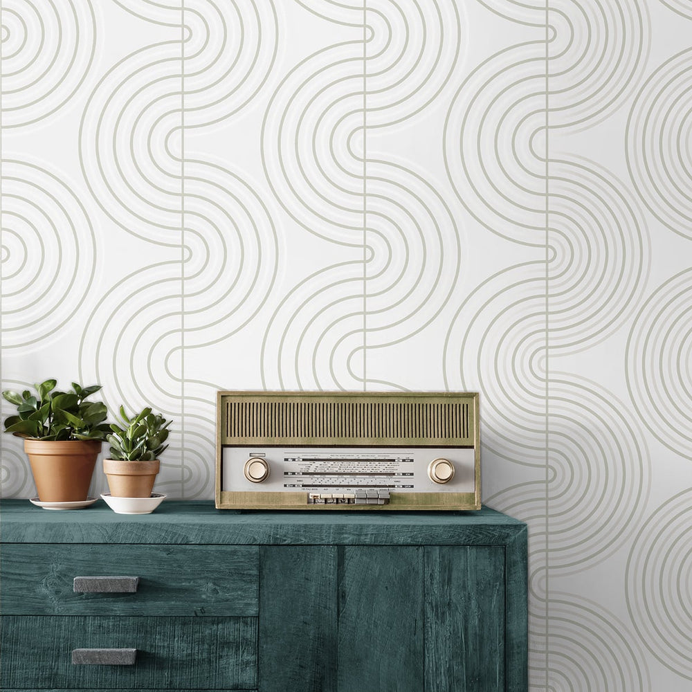 
                  
                    Retro peel and stick geometric wallpaper decor NW44206 from NextWall
                  
                